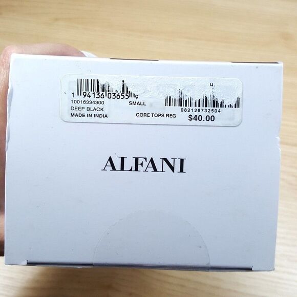 ALFANI Shirt Mens Small Black 4-Pack V-Neck Tee T-Shirt 100% Cotton Tagless - Picture 4 of 5